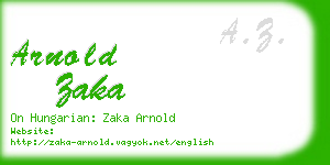 arnold zaka business card